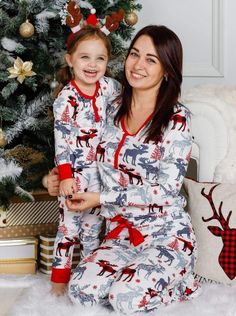 Mommy & Me Matching Pajamas | Long Winter Reindeer Pajama Set Mommy And Me Christmas, Matching Costumes, Matching Christmas Pajamas, Matching Pajamas, Wonderful Time Of The Year, Girls Boutique, Long Sleeve Jumpsuit, Mother And Daughter, The Kid