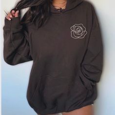 "PLEASE READ ENTIRE DESCRIPTION BEFORE ORDERING Unisex Fit Rose Graphic Sweatshirt, Rose Sweater, Flower Shirt, Gardener Sweatshirt, Rose Shirt, Womens Sweaters, Flower Sweatshirt, Boho Hoodie Fall in love with this soft and cozy Graphic Tee, Sweatshirt or hoodie  TO MAKE YOUR SHOPPING EXPERIENCE EASIER, YOU CAN \"CHOOSE\" A T SHIRT, SWEATSHIRT OR HOODIE IN THIS LISTING. Size up 1-2 sizes for a slouchy oversized fit PINK, Sand and light blue are NOT available in a 4X 5X Sweatshirt but they ARE Casual Rose Cotton Top, Casual Rose Print Tops, Casual Rose Tops With Rose Design, Casual Rose Print Tops In Rose Color, Boho Hoodie, Rose Sleeve, Rose Hoodie, Rose Graphic, Pull Rose