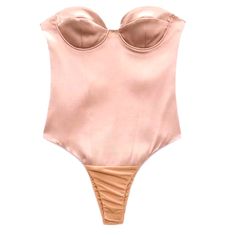 Stunning Corset Top Nwt Sold Out Elegant Zara Swimwear With Stretch, Elegant Strapless Bodysuit For Spring, Beige Fitted Swimwear For Party, Zara Pink Corset, Zara Fitted Bodysuit With Lined Body, Hot Pink Corset Bodysuit, Zara Bodysuit With Lined Body, Pink Sleeveless Second-skin Bodysuit, Zara V-neck Bodysuit For Parties