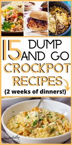 five dump and go crockpot recipes in the post