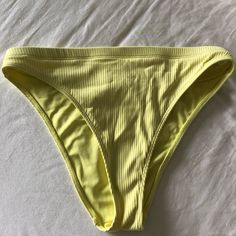 Yellow, Never Worn, High Waisted Bikini Bottoms. So Comfy! Yellow Seamless Bottoms For Summer, Seamless Yellow Bottoms For Summer, Yellow Seamless Bottoms For Beach, Spring Brief Bottoms For Beach Party, Spring Yellow Seamless Bottoms, Pacsun Swim, Pacsun, Womens Swim, Swimming