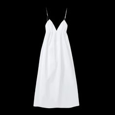 Golden Atelier Backless Midi Dress with V-Neckline White Summer V-neck Midi Dress, White V-neck Slip Dress With Delicate Straps, Chic V-neck Spaghetti Strap Beach Dress, White V-neck Slip Dress With Adjustable Straps, White V-neck Beach Slip Dress, Backless Midi Dress, Camisole Dress, Prom Gown, Beach Style