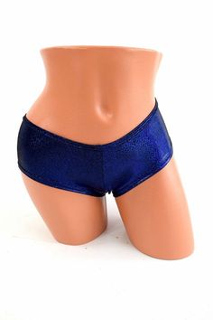 "This item is made to order, please read all the way through the listing before purchasing! This 3PC set is made of sparkling deep blue holographic spandex. It includes a crop tank top, ultra cheeky booty shorts, and a hi lo skirt. The top measures 8\" from underarm to hemline, the skirt measures 10\" in front and 22\" in back, and the cheekies are the perfect thing to wear with this set! Four way stretch and tons of sparkle! We can create these in any color or print shown in the shop. If you do Edm Dance, Wwe Outfits, Rave Outfit, Dance Costume, Rave Outfits, Dance Costumes, Cropped Tank Top, Crop Tank, Royal Blue