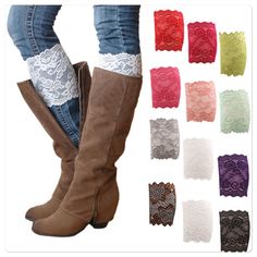 Floral Lace Boot Cuffs. One Size Fits Most. Choose A Color. Only 2 Colors Available Are Bright Green & Light Pink. Each Color Is Sold Separately. This Posting Is For One Pair. Warmer Socks, Boot Cuff Pattern, Lace Boot Cuffs, Lace Boot Socks, Floral Boots, Leg Warmer, Leg Cuffs, Boot Cuffs, Boot Socks