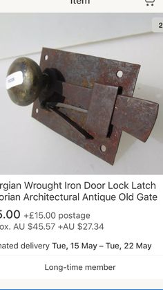 an old door lock is shown on the app store's iphone page, with information about it