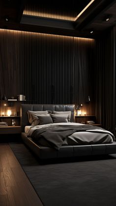 Dark Bedroom Aesthetic Rustic Bed Design, King Size Bed Designs, Bed Makeover, Bed Design Ideas, Double Bed Designs, Canopy Bed Frame, Bed Interior