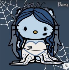 Coquette Gloomy, Corpse Bride Halloween, Pfp Hello Kitty, Gloomy Aesthetic, Hello Kitty Halloween Wallpaper, Bride Halloween, Emily Corpse Bride, Halloween Icon, Hello Kitty Wallpaper Hd