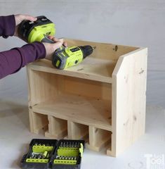 Her Tool Belt, Tool Wall Storage, Diy Projects Garage, Drill Storage, Charge Station, Power Tool Storage, Woodworking Shop Plans