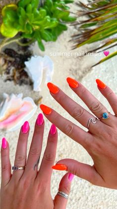 Summer Nails 2023, Spring Break Nails, Bright Summer Nails, Broken Nails, Summery Nails, Nails 2023, Summer Acrylic Nails, Short Acrylic Nails Designs, Pink Nail