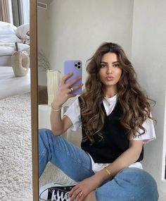 Negin Mirsalehi, Outfit Inspo Fall, Pretty Hairstyles, Cute Casual Outfits, Wavy Hair, Hair Looks, Hair Goals, New Hair, Cute Hairstyles