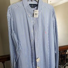 Polo Ralph Lauren Button Up Dress Shirt Size 18.75 Xxl Spring Blue Button-up Dress Shirt, Casual Dress Shirt With Buttons For Daywear, Blue Dress Shirt For Summer Daywear, Light Blue Dress Shirt With Buttons For Spring, Casual Light Blue Dress Shirt With Button Closure, Blue Button-up Dress Shirt For Daywear, Blue Dress Shirt With Button Closure For Daywear, Casual Blue Dress Shirt For Daywear, Polo Ralph Lauren Dress