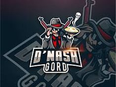 the logo for d'mash gord is shown in front of a dark background