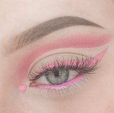 Pink Liner Eye Makeup, Day Eye Makeup, Rose Gold Eye Makeup, Fancy Makeup, Makeup Eyes