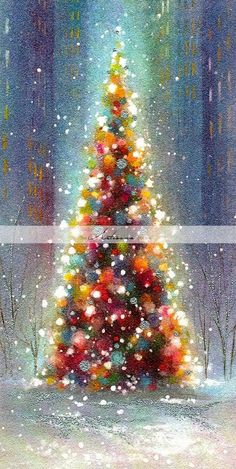 an image of a christmas tree with lights on it and the words best 25 + christmas canvass ideas on pinterest