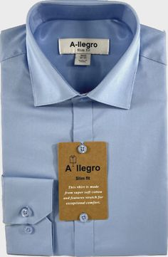 A-llegro Men's Dress Shirt Blue Slim Fit Convertible Cuff Sizes 14.5 - 16.5  | eBay Mens Shirt Dress, Dress Shirt, Mens Gifts, Convertible, Slim Fit, Gift Ideas