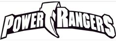 the power rangers logo is shown in black and white