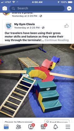 a tweet with an image of a child's play area on it