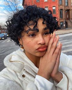 Short Curly Pixie, Curly Pixie Haircuts, Short Curly Haircuts, Haircuts For Curly Hair, Curly Human Hair Wig, Curly Hair Inspiration, Cut My Hair, Curly Hair Cuts, Short Curly Hair