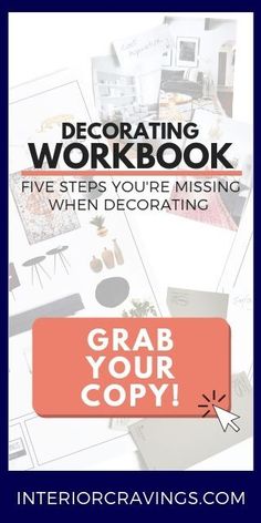 a book cover for decorating workbook five steps you're missing when decorating