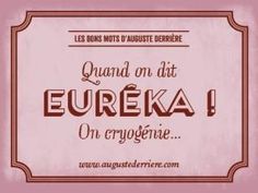 a pink sign with the words quand on dit eureka on crayone