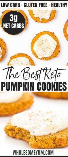 Low Carb Keto Pumpkin Cookies Recipe Low Carb Pumpkin Cookies, Keto Pumpkin Cookies, Pumpkin Cookies Recipe, Pumpkin Cookies Healthy, Low Carb Pumpkin Recipes, Pumpkin Puree Recipes, Soft Pumpkin Cookies, Pumpkin Cookie Recipe