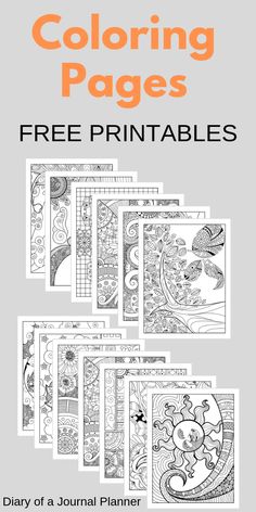 coloring pages with the title, free printables day of a journal