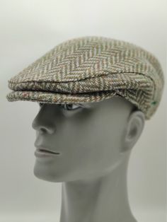 Donegal Irish tweed flat cap - made by me! Flat cap story: In 1571 Queen Elizabeth I sought to stimulate trade in the Irish and English wool trade, by passing an act obliging males over six years of age (except for nobility and persons of degree) to wear caps of wool manufacture on force of a fine (3/4d per day). This law further established the flat cap as a staple of Irish/English working class clothing culture. Even though the law was repealed 26 years later the convention was established. Ma Adjustable Tweed Flat Cap, Tweed Cap With Herringbone Pattern, Adjustable Tweed Cap, Classic Herringbone Pattern Hat For Outdoor, Classic Tweed Hats For Outdoor, Classic Outdoor Hat With Herringbone Pattern, Tweed Herringbone Short Brim Hat, Tweed Hat With Herringbone Pattern And Short Brim, Tweed Hat With Short Brim And Herringbone Pattern