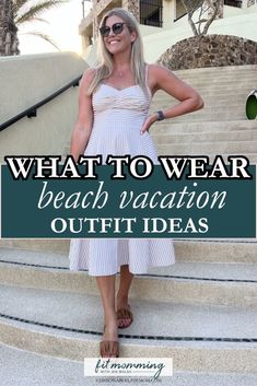 Elevate your Women's Fashion game with this collection of Beach Vacation Outfits. Whether you're strolling along the shore or lounging by the pool in Women's Swimwear, these ideas will help you create effortless looks for every beach day. Midsize Vacation Outfits Beach, Vacation Outfit Ideas For Women, Cruise Formal Wear, Beach Vacation Looks, Summer Resort Outfits, Beach Vacation Outfit Ideas, Swimwear Inspiration, Vacation Outfit Ideas, Formal Wear Women