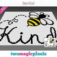 a cross stitch rug with a bee on it