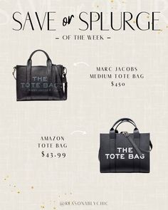 This Marc Jacobs Tote Bag dupe would be perfect for your fall/winter wardrobe 🖤 Marc Jacobs Tote Bag, Marc Jacobs Tote, Fall Winter Wardrobe, Fashion Inspiration Design, Medium Tote, Inspired Fashion, Winter Wardrobe, Canvas Tote