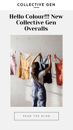 I’m so excited to announce the release a new range of colours of our Collective Gen overalls. Shop Now, Range