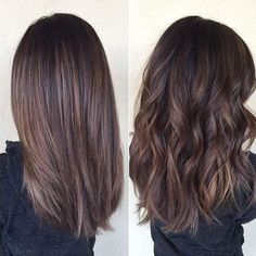 Straight Hair Cuts, Long Brunette, Dark Hair With Highlights, Trendy Hair Color, Hair Color Highlights, Balayage Brunette, Long Layered Hair