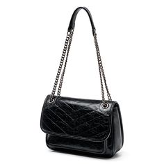 Free U.S. shipping. Style:  , color:Black, suite for season：Spring, Summer, Autumn ，Going out, Music Festival, Party, Material Genuine Leather, Black Oil Leather Flap Quilted Shouler Bags With Chain Black Shoulder Bag For Evening In Fall, Black Shoulder Bag For Evening, Fall Season, Black Shoulder Bag For Fall Party, Classic Black Shoulder Bag With Chain, Classic Black Shoulder Bag For Party, Black Suite, Music Festival Party, Black Oil, Festival Party