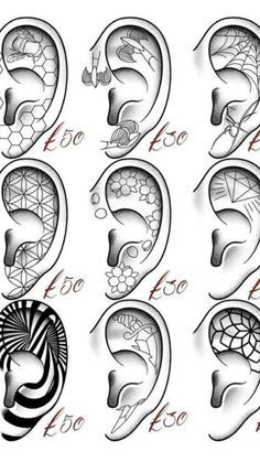 the different types of ear tattoo designs