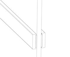 a line drawing of a door handle