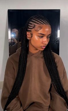 Cute Wispy Bangs, Cornrows Design, Simple Fulani Braids, Hair Cornrows, Braids Fulani, Hair Braid Designs, Short Box Braids Hairstyles