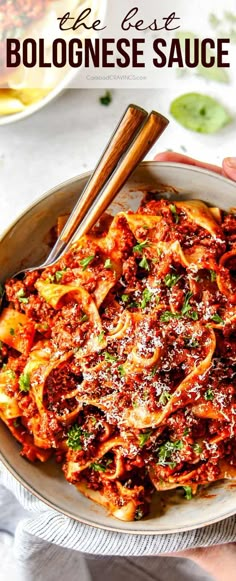 the best homemade bolognesee sauce in a pan