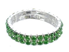 (14152-120) Fashion Bracelet Silver Light Green Rhinestone Bracelet Green Crystal Bracelet With Rhinestones, Silver Lights, Rhinestone Bracelet, Bracelet Silver, Silver Bracelets, Fashion Bracelets, Light Green, Bracelet, Crystals