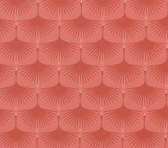 an abstract pink background with palm leaves on the top and bottom, in shades of red