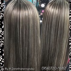 Hair color ,mechas ,ratitos Hair Streaks, Grey Hair Color, Hair Color And Cut, Hair Inspiration Color, Hair Inspo Color