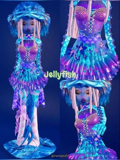 Creative Dress To Impress Outfits, Jellyfish Dti Outfit, Jellyfish Dress To Impress, Surrealism Dress To Impress, Urban Legends Dress To Impress, Mystic Dress To Impress, Dti Codes