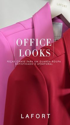 the front cover of an office looks book, with pink and red clothing hanging on a hanger