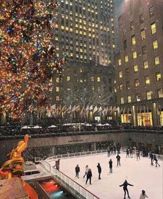 NYC • Chrisrmas • Ice skating • Christmas Tree • Winter Aesthetic • Winter Vibes • Snow • Cold Christmas Dreaming, New York Winter, Nyc Aesthetic