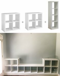 the shelves are white and have no doors