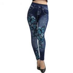 Otvok Pants Womens Denim Leggings Butterfly Super Elastic Hip Lifting Leggings Color/Size: Blue/M Gender: Women/Female/Girl It is made of high quality materials, durable enought for your daily wearing. I am sure you will like it! If you have any questions about this products, please feel free to contact us. We will contact you within 24 hours to provide you with a better solution. KEY1: Flash picks, rollback, Womens plus size clearance, womens clearance Color: Multicolor.  Age Group: adult. Autumn Jeans, Ladies Denim, Summer Leggings, Legging Jeans, Hip Style, Sport Outfit Woman, Fall Jeans, Women Leggings, Hot Jeans