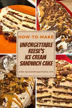 how to make unforgetable reese's ice cream sandwich cake