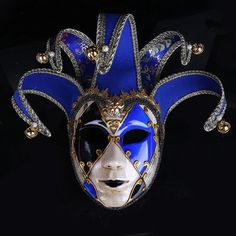 43129809862808 Masquerade Mask Full Face, Moonlight Masquerade, Royal Costumes, Halloween Dance Party, Masquerade Mask Women, Chinese Party, Joker Mask, Jester Costume