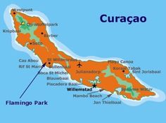 a map showing the location of curacao