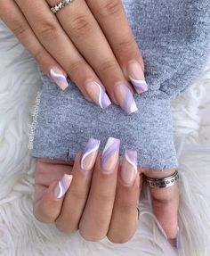 Purple Acrylic Nails, Nails Purple, Spring Acrylic Nails, Cute Acrylic Nail Designs, Classy Acrylic Nails, Acrylic Nails Coffin Short, Short Acrylic Nails Designs, Short Acrylic Nails