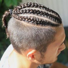 Braided Fade, Man Braid Hairstyles, Tied Up Hairstyles, Cornrows With Beads, Long Cornrows, Hipster Haircuts For Men, Hairstyle Braided